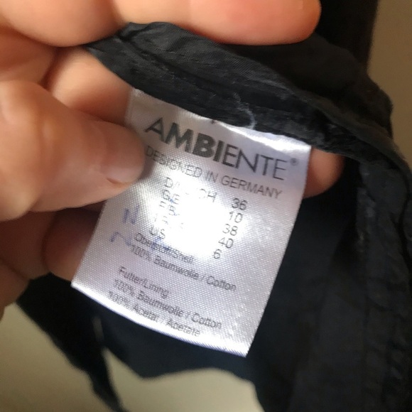 Ambiente Embroidered Black Coat, size 6 - Picture 9 of 10